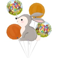 Mazzo di palloncini a forma di coniglio per compleanno da 64 cm - Grabo - 5 pezzi