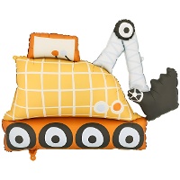 Palloncino foil a forma di escavatore 93 x 68 cm