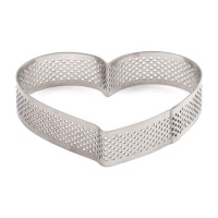 Stampo a cuore microforato in acciaio inox 10 x 9 x 2 x 2 cm - Decorare