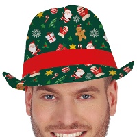 Cappello da gangster natalizio verde