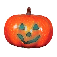 Zucca di Halloween con luce di 16 cm