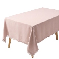 Tovaglia in tessuto naturale di 2,00 x 1,40 m con frange