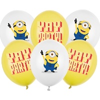 Palloncini in lattice Minions divertenti da 30 cm - Confezione da 6