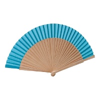 Ventaglio in legno con bordo colorato di 23 cm - 1 unità