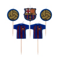 Candele con logo FC Barcelona - 5 pezzi