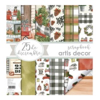 25 dicembre kit di carta per scrapbooking - Decorazioni d'artista - 6 fogli