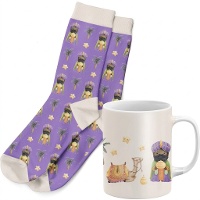 Set regalo con tazza e calzini del Re Magio Baldassarre