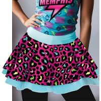 Gonna tutu leopardata multicolore 40 cm