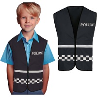 Gilet da polizia nero per bambini