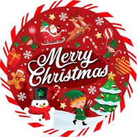 Piatti da 23 cm di Merry Christmas - 6 pezzi