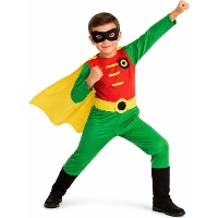Costume da supereroe rosso e verde per bambino