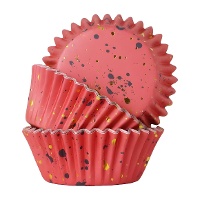 Capsule per cupcakes con schizzi dorati - PME - 30 unità