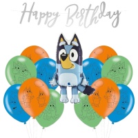 Confezione di decorazioni per feste Bluey - 14 pezzi