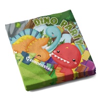 Tovaglioli della collezione Dino Party di 16,5 x 16,5 cm - 12 pezzi