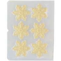 Figure di cioccolato bianco a forma di fiocco di neve - 6 pezzi