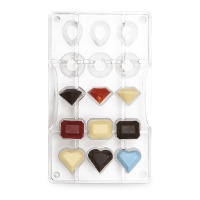 Stampo gemme di cioccolato da 20 x 12 cm - Decora - 15 cavità