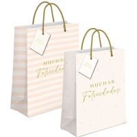 Elegante borsa regalo per gli auguri 14 x 11,5 x 6,7 cm - 1 pz.
