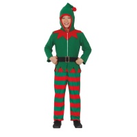 Costume elfo di Natale infantile con cappuccio