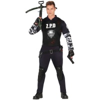 Costume da poliziotto acchiappa zombie per uomo