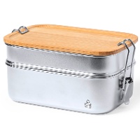 Contenitore in acciaio inox da 0,6 e 0,34 L con 2 scomparti