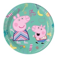 Piatti Peppa Pig e George 20 cm - 8 pezzi