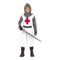 Costume cavaliere dell'ordine dei Templari da bambino
