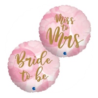 Palloncino rotondo Bride to be - Miss to Mrs da 46 cm - Grabo