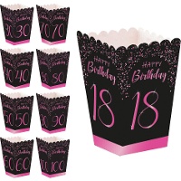 Scatola di Elegant Pink alta con numeri - 12 unità