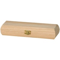 Custodia in legno da 4,3 x 22 cm con chiusura a cerniera