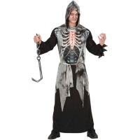 Costume scheletro con cappuccio da adulto