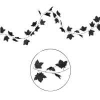Festone foglie nere - 2 m