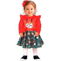 Vestito di Natale con renna per bambina