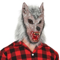 Maschera di lupo con pelo