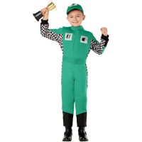 Costume da pilota verde per bambini