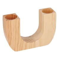 Portacandele a tubo in legno personalizzabile 10,7 x 7,3 cm - Artemio