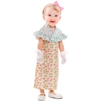 Costume da nonnina con abito floreale per bebè