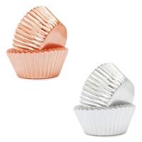 Capsule per cupcake metalliche - Scrapcooking - 48 pezzi.