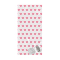 Sacchetto per dolci rettangolari cuori rosa - 10 unità