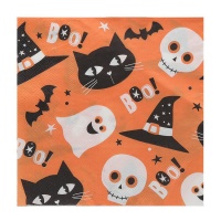 Tovaglioli Halloween Boo da 16,5 x 16,5 cm - 20 unità