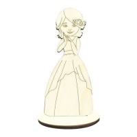 Figura in legno di una bambina della comunione 22 x 9,5 cm - Artis decor