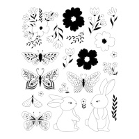 Timbri acrilici Farfalle e fiori - Artemio