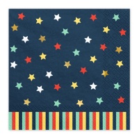 Tovaglioli colorati a stella 16,5 cm - 12 pezzi.