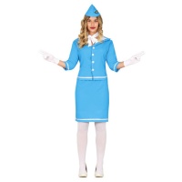Costume hostess azzurro da donna