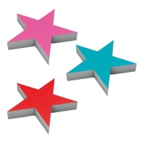 Base polistirolo stella colorata 18 x 18 x 4 cm