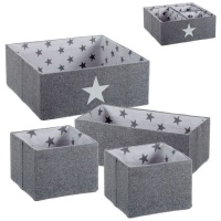 Ceste in Tessuto con Stelle - 4 pezzi