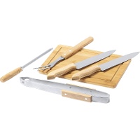 Tagliere per barbecue 36,8 x 24 x 4 cm con 6 accessori