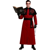 Costume da cardinale satanico per uomo