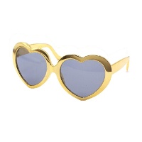 Occhiali da sole a cuore con montatura metallizzata