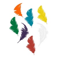 Piume naturali colorate di 7,5 cm - 14 gr