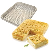 Stampo rettangolare 34,5 x 26,5 x 2,8 cm per focaccia - Silikomart